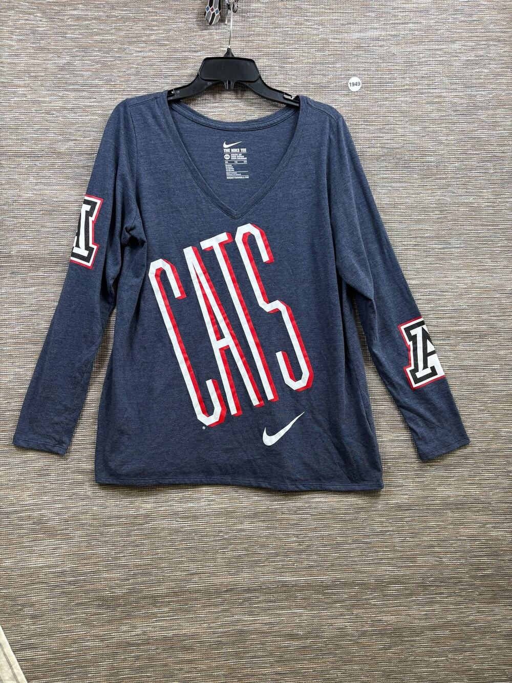 Arizona Wildcats Shirt Womens 2XL Blue NCAA Basketball Nike Long Sleeve Tee